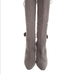 Suede gray Manolo boots!!